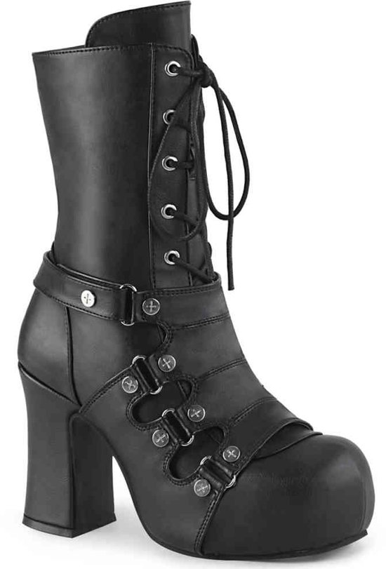 DemoniaCult - GOTHIKA152 Plateau Laarzen - US 8 - 38 Shoes - Zwart