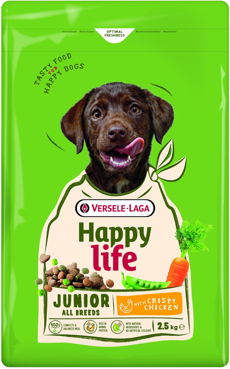 Happy Life Happy Life Junior - Hondenbrokken - Kip 2.5 kg