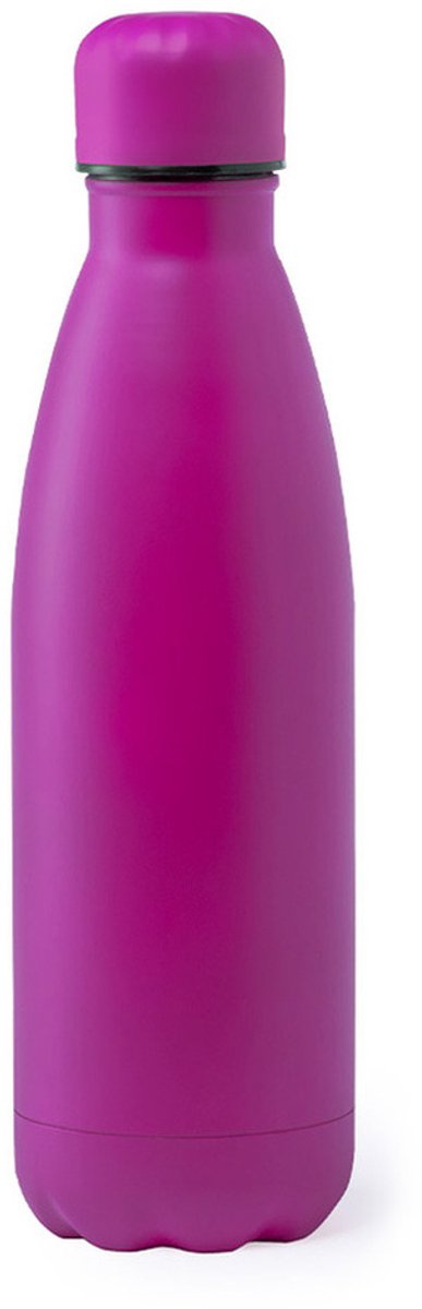 RVS waterfles/drinkfles fuchsia roze met schroefdop 790 ml - Sportfles - Bidon