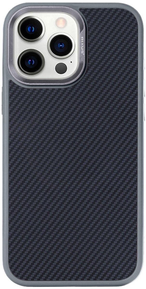 Rixus Mag Carbon With MagSafe For Apple iPhone 13 Pro Max Titanium Grey