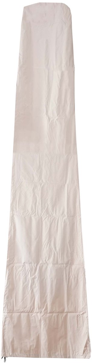 MCW Beschermhoes 370cm voor 5x5m marktparasol MCW-D20, hoes met rits ~ crème