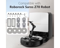PromoHome 18-delig accessoireset Geschikt voor Roborock Saros Z70 - Vervangende onderdelen set inclusief HEPA-filters, zijborstels, microvezel doekjes, stofzakken en reinigingsgereedschap
