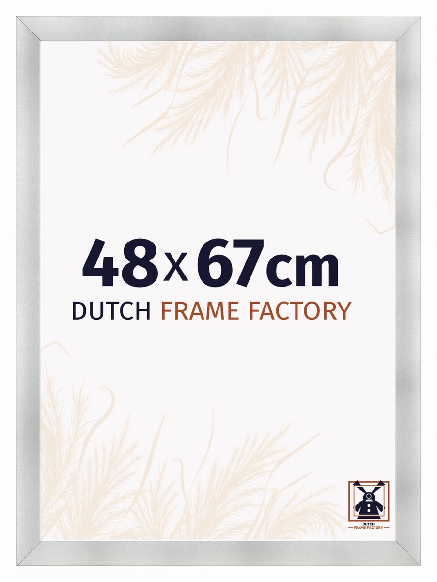 Dutch Frame Factory Fotolijst 48x67 cm - MDF - Aluminium Geborsteld - Praag