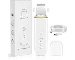 Namajunas - Gezichtsreiniger - Mee-eter verwijderaar - Skin scrubber - Rimpels verzachten - Ultrasoon Huidverjongingsapparaat - Reiniging, Hydratatie & Versteviging - Wit - Facelift apparaat - Gezichtsborstel