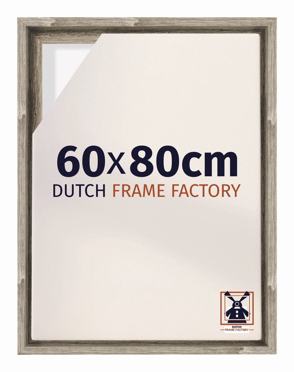 Dutch Frame Factory Baklijst 60x80 cm - Sonoma Eiken - Geschikt voor Canvasdoek - MDF Baklijst Lausanne
