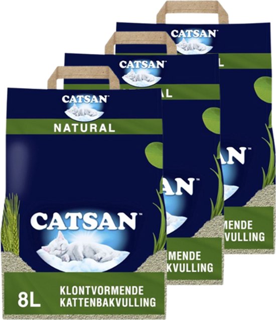 Catsan Natural - Kattenbakvulling - 3 x 8 l
