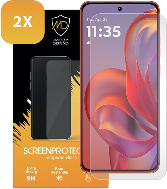 2-Pack MobyDefend Screenprotectors - Geschikt voor Motorola Edge 60 Neo - Case-Friendly Screensavers - Gehard Glas