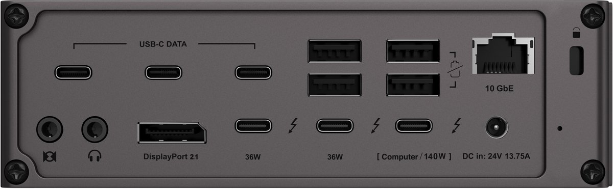 CalDigit TS5 Plus+ - Thunderbolt Station 5 Plus with 1m Thunderbolt 5 Cable
