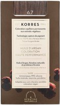 Korres Argan Oil Advanced Colorant 145 ml - 6.7 Cocoa - Colorant 50ml/Emulsion 75ml/Conditioner 20ml