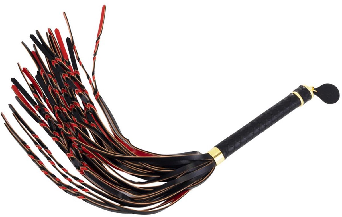 Sevanda - Gevlochten Flogger - Zwart/Rood