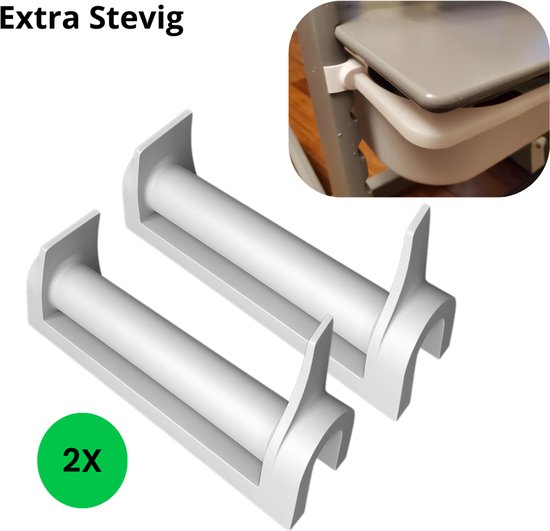 Ikea Trofast opbergbak adapter voor Tripp Trapp kinderstoel - Wit - V2 - Verstevigde versie - 2 stuks -