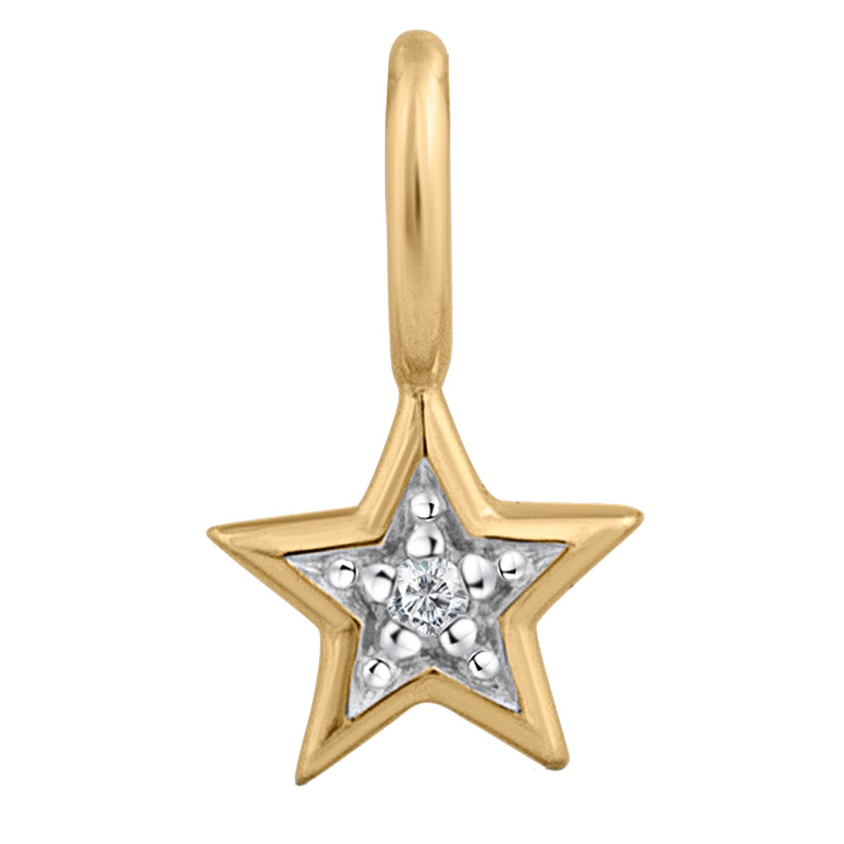 Orolino Anhänger Gold 585 Stern-Motiv mit Brillant 0,005ct.
