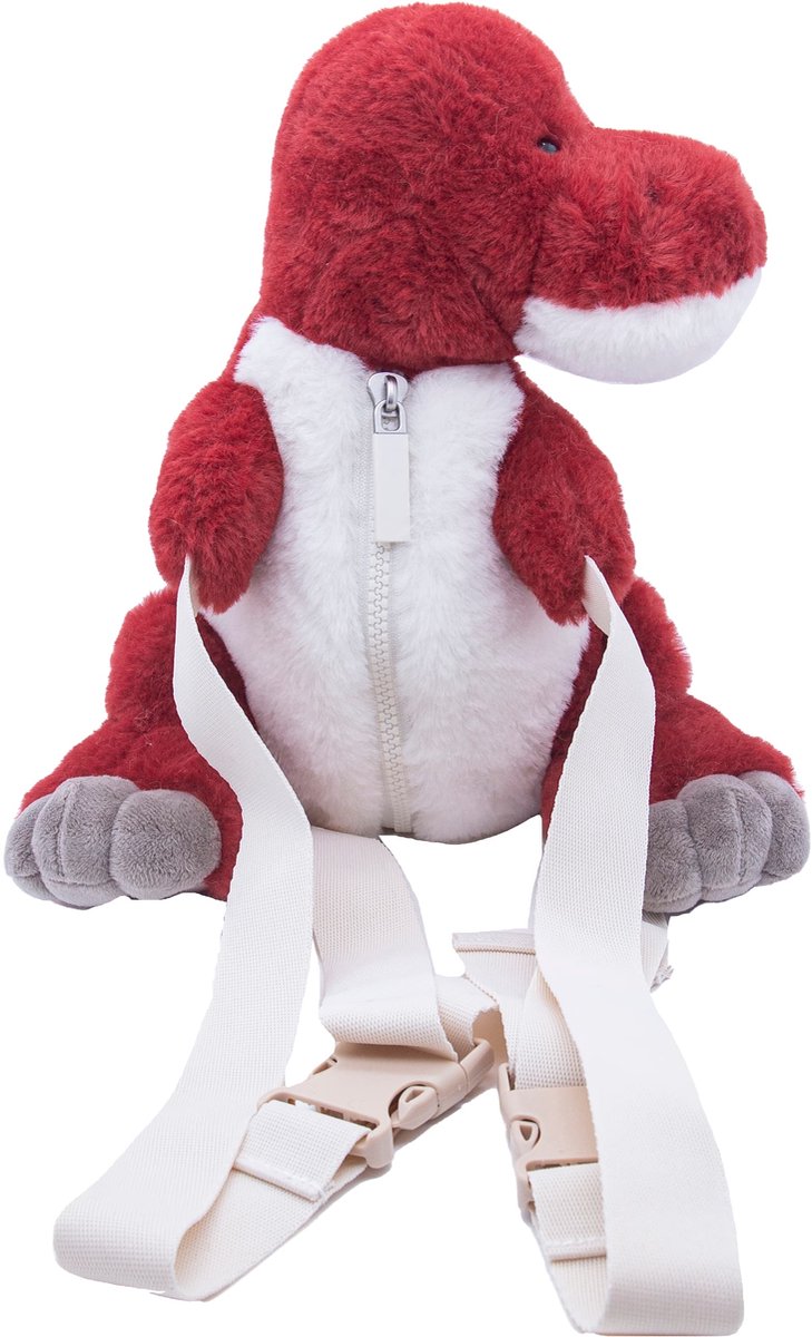 Cute since 1999 - Dinosauruspark - Rode Dinosaurus rugzak - Boekentas kleuter - Zachte rugtas meisjes en jongens - 37 cm