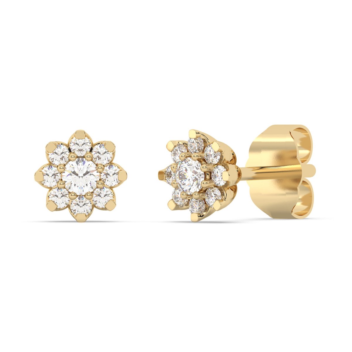 Diam Addict Ohrringe 585 Gelbgold mit im Labor gezüchteten Diamanten