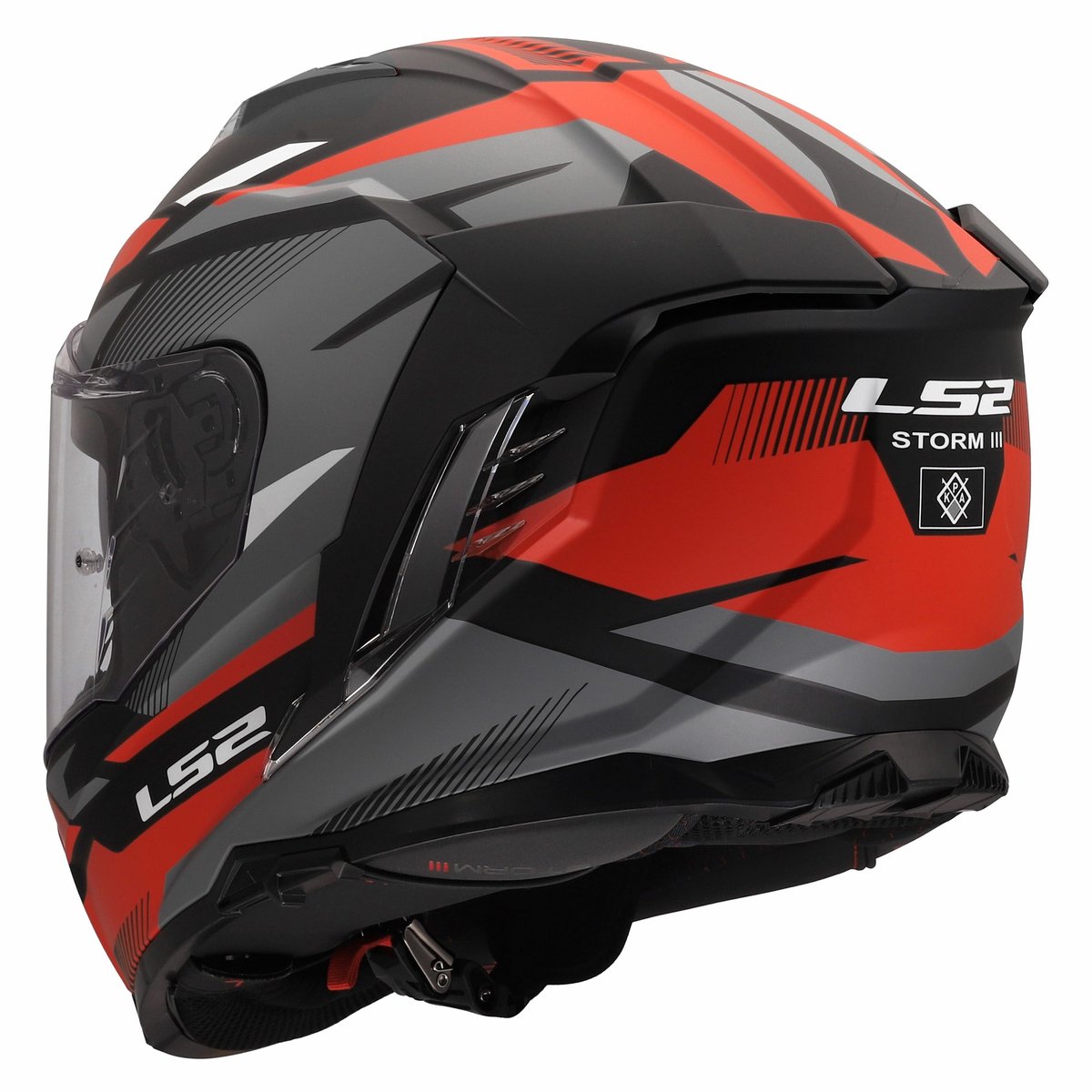 LS2 Helm Storm III Komai FF818 zwart / rood maat 3XL – foto 7