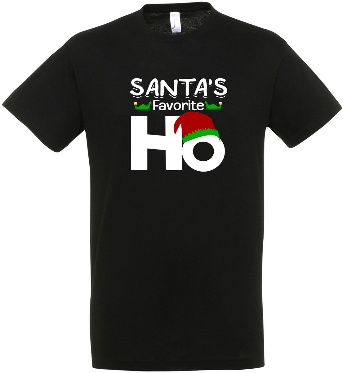 Santa’s Favorite HO T-shirt - Unisex - Kerst - Christmas - Feestdagen - Kerst T-shirt - Grappig T-shirt - Kerstman - Xmas - Foute kerst - Maat S