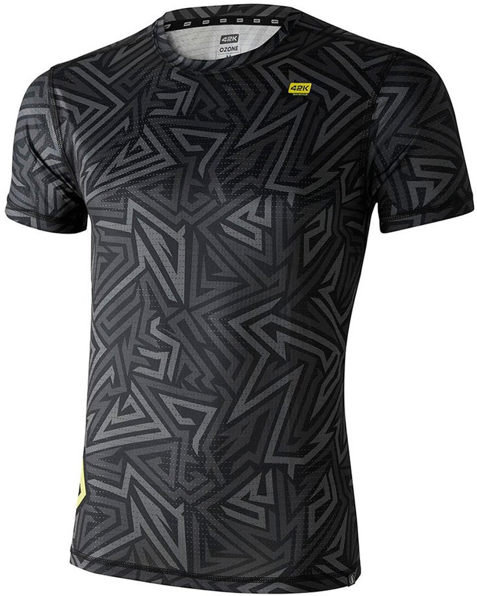 42k Running Ozone T-shirt Met Korte Mouwen Zwart XL