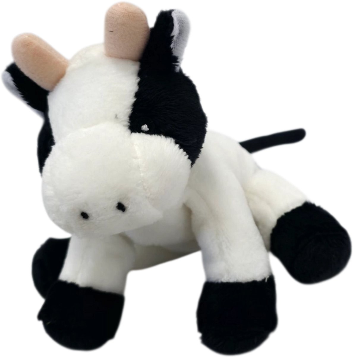 Unitoys - Mini Animals - Koetje - Zwart/Wit - 12cm
