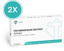 2 stuks FSH Menopauze Zelftest - 4 stuks Thuistest voor Overgang - Telano Menopauzetest Sneltest