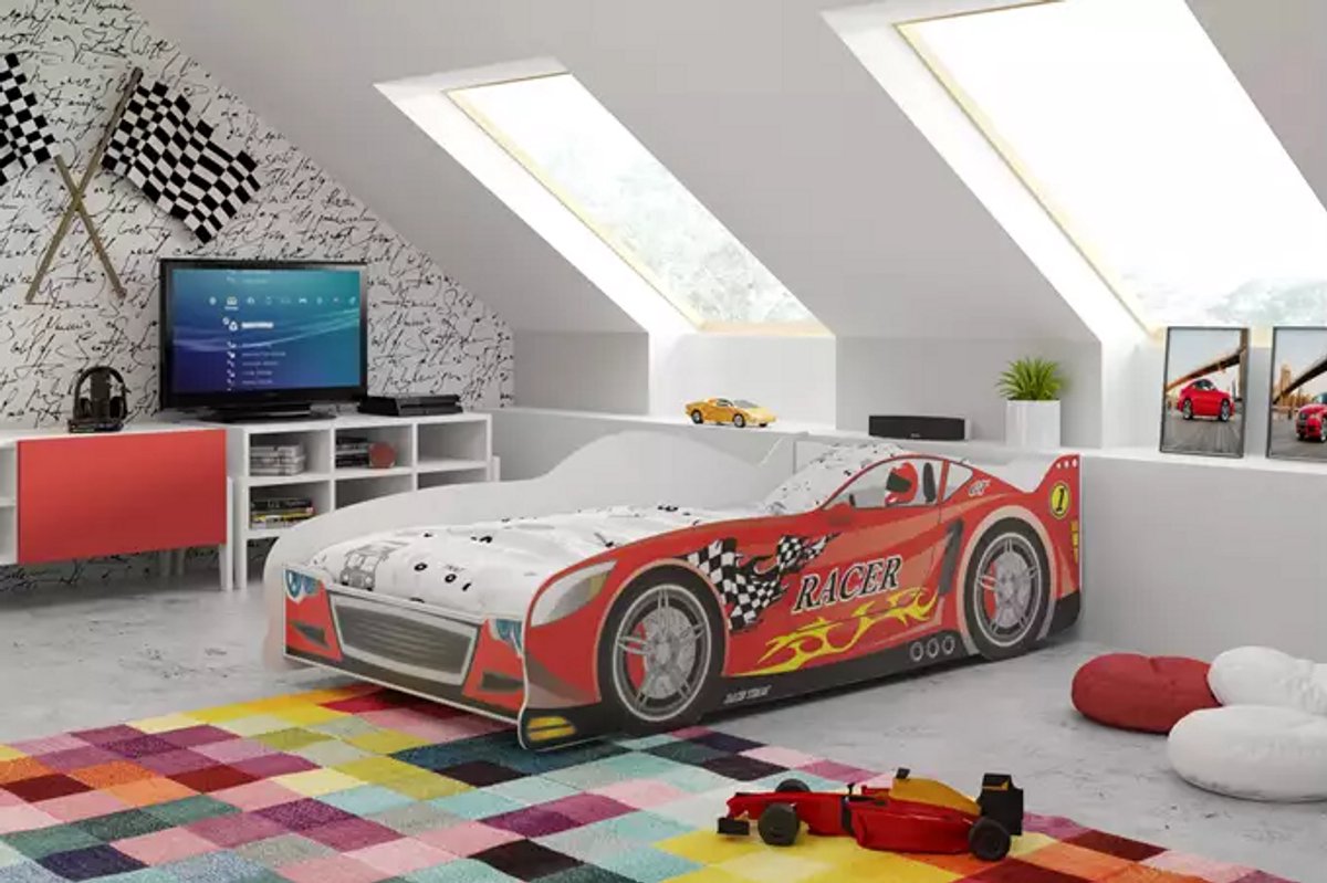 BMS - Kinderbed - 80x160 cm - Rood