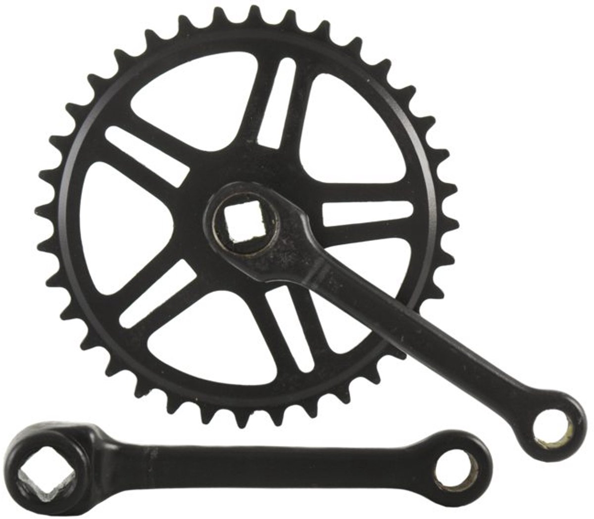 Vinty - Crankstel - 36T - 1/8 inch - 130 mm - Zwart