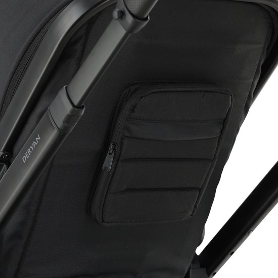 Deryan Evy V2 Kinderwagen - Duo Kinderwagen - Uitbreidbaar - Inclusief reiswieg - Zwart