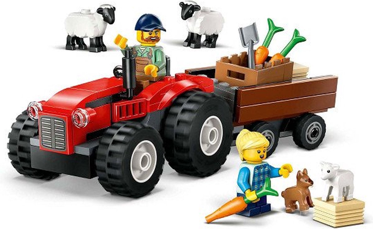 LEGO City Rode tractor met aanhanger en schapen - 60461 — afbeelding 14