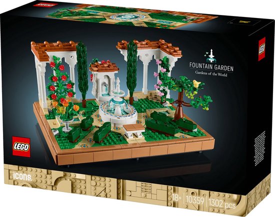 Jardin d'icônes LEGO avec fontaine - 10359