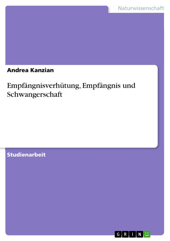 Empf�Ngnisverh�Tung, Empf�Ngnis Und Schwangerschaft - cover