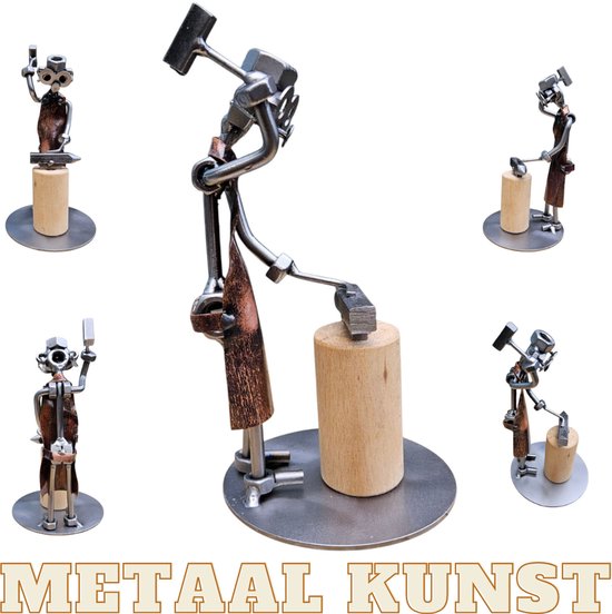 Smid-metaal beeld-metaal kunst-metaalbewerker-uniek-het best cadeau-sinterklas gift-kerst-geschenk