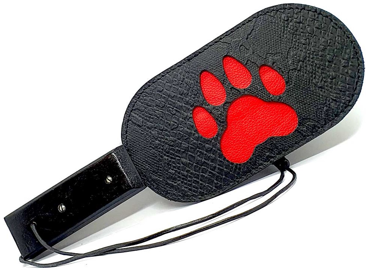 Black Label - Puppy Paw Paddle - Leer - Zwart