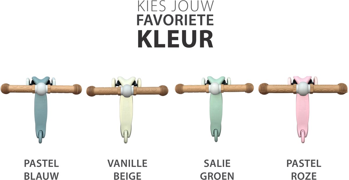 Liefjes & Co Kinderstep – 3-wielen Step - Met Lichtgevende Wielen – 2-6 jaar – Pastelblauw — afbeelding 3