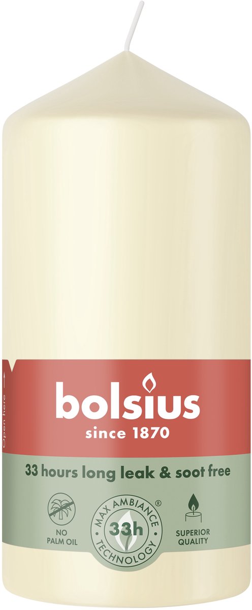 Bolsius Stompkaars - 120/58 mm - Soft Pearl crème
