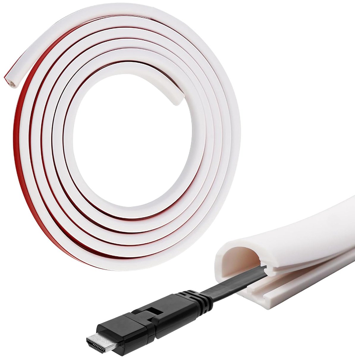 Mini kabelgoot - zelfklevend - 3 meter - wit - PVC