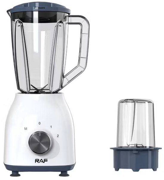 RAF - Blender - Blender 1.8L - 220V - Wit - Incl. mini Blender - Krachtige keuken blender - Smoothie Blender