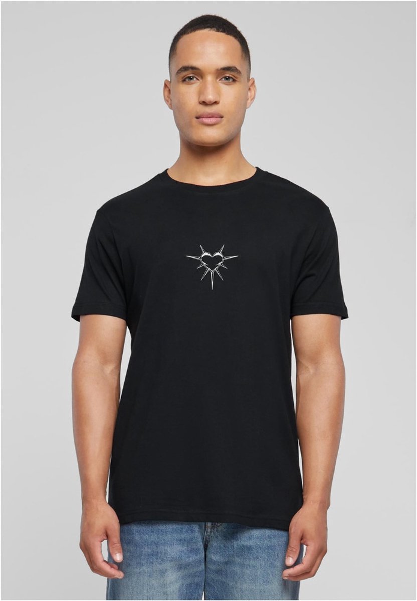 Mister Tee Spike Heart EMB Heren Tshirt XS Zwart