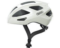 Fietshelm ABUS MACATOR pearl white M - 52-58 cm - wit - Geschikt voor gebruik op elektrische fietsen - stadsfietsen - 300 g