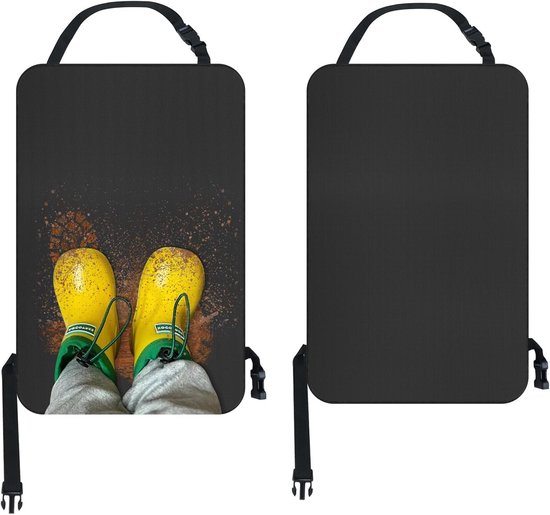 Zeynomax - 2-pack Auto Rugleuningbescherming Zwart 60 × 45 Cm Waterdicht Kick Mat Oxford Anti Vuil Sedans Auto S Suv S Zeynomax - 2-pack Auto Rugleuningbescherming Zwart 60 × 45 Cm Waterdicht Kick Mat Oxford Anti Vuil Sedans Auto S Suv S