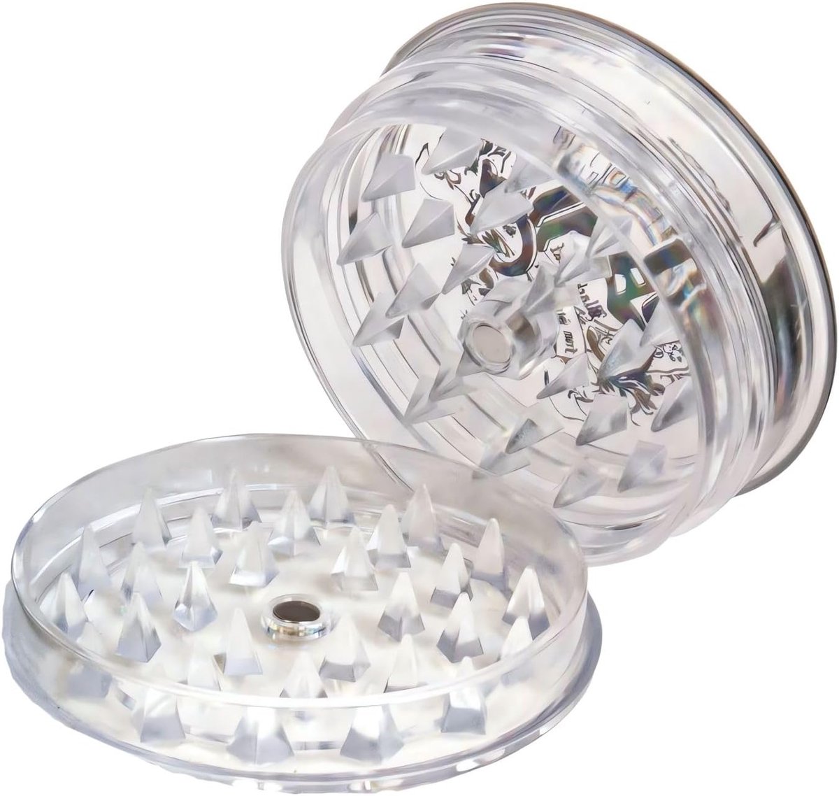 Plastic Grinder 60 mm – 2-Delig met Magnetische Sluiting – Lichtgewicht & Duurzaam – Voor Gelijkmatig Vermalen van Kruiden & Specerijen