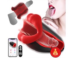 Vitdipy - Vibrator - Blowjob Simulator - 9 Vibratiestanden - Masturbator voor Man - App & Telefoonbediening - Pocket Pussy - Realistisch - Zwart