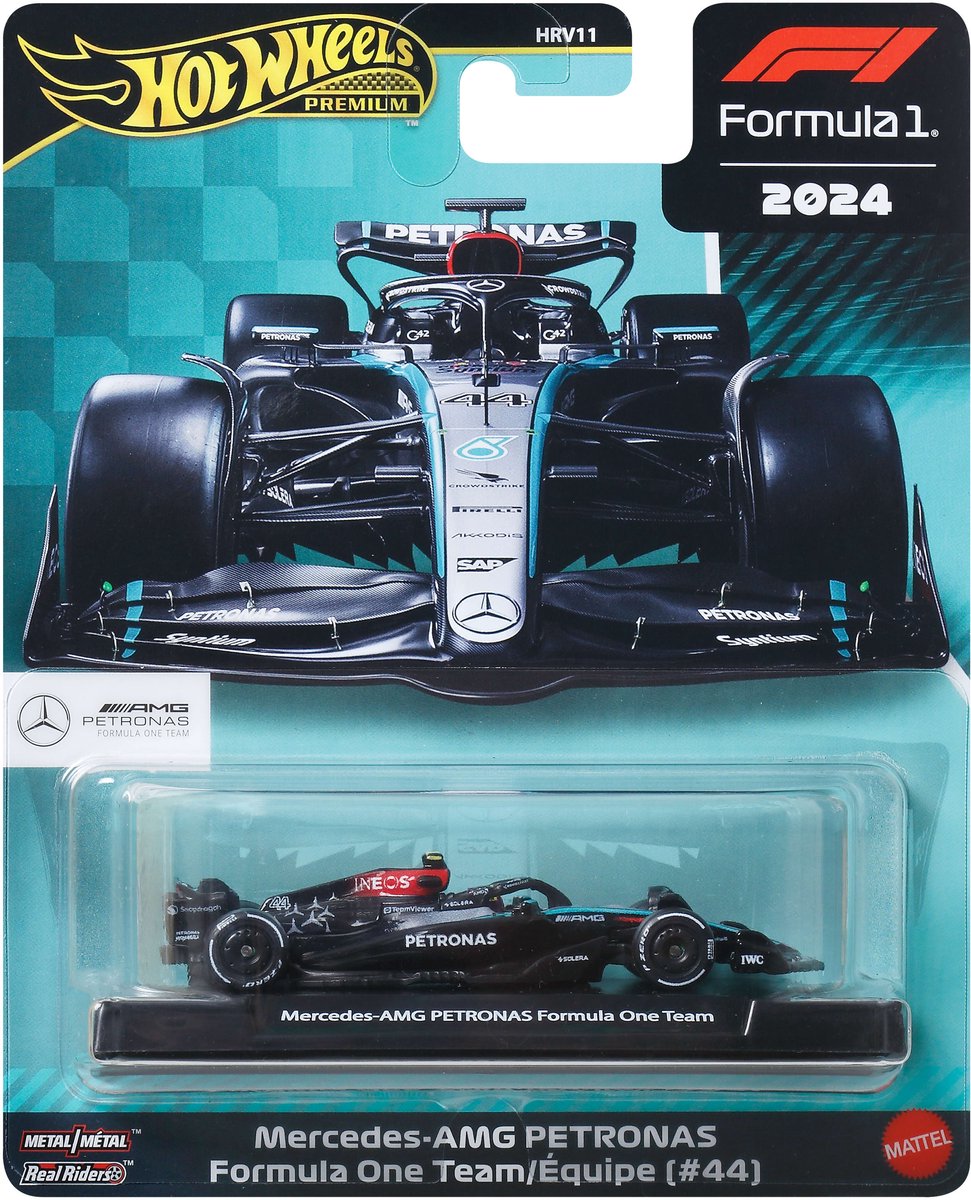 Hot Wheels Premium Metalen Formule 1 Verzamelbaar Speelgoed Raceauto - Lewis Hamilton Mercedes-Benz — afbeelding 2