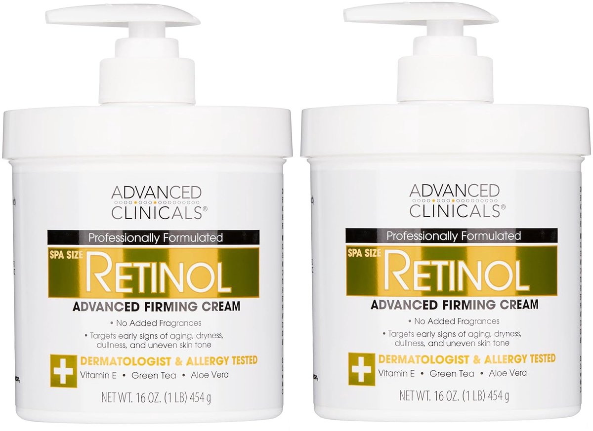 Advanced Clinicals Retinol Firming Cream – Verstevigt & Verzacht – 908 g