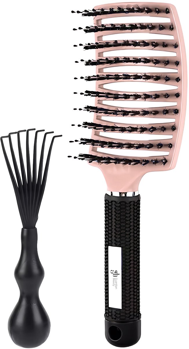 Guardian Beauty Anti Klit Haarborstel - Perzik - Kappersborstel - Gratis Haarborstelreiniger