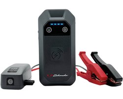 Schumacher Electric SBX 504 Compact – Jumpstarter 1000A 12V met afneembare klemmen voor auto – Starthulp met USB-Powerbank, draadloos Qi, LED Zaklamp – Accu Booster Tot 25 starts