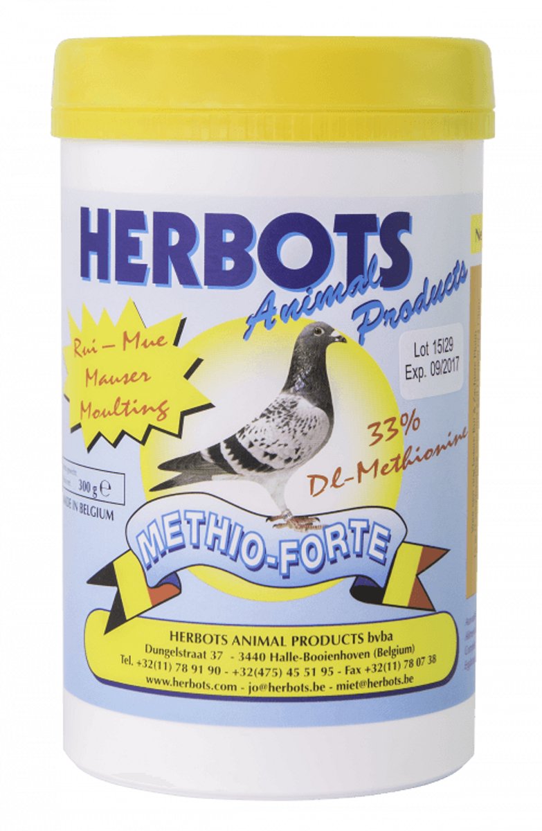 Herbots Methio Forte 300g - voor postduiven