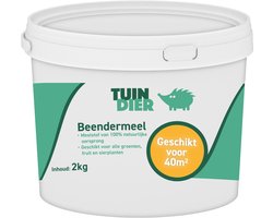 Beendermeel | Tuin-Dier | Beendermeel meststof | Voor stimulering wortelgroei | In handige bewaaremmer | 2.000 gram | 2 kilogram
