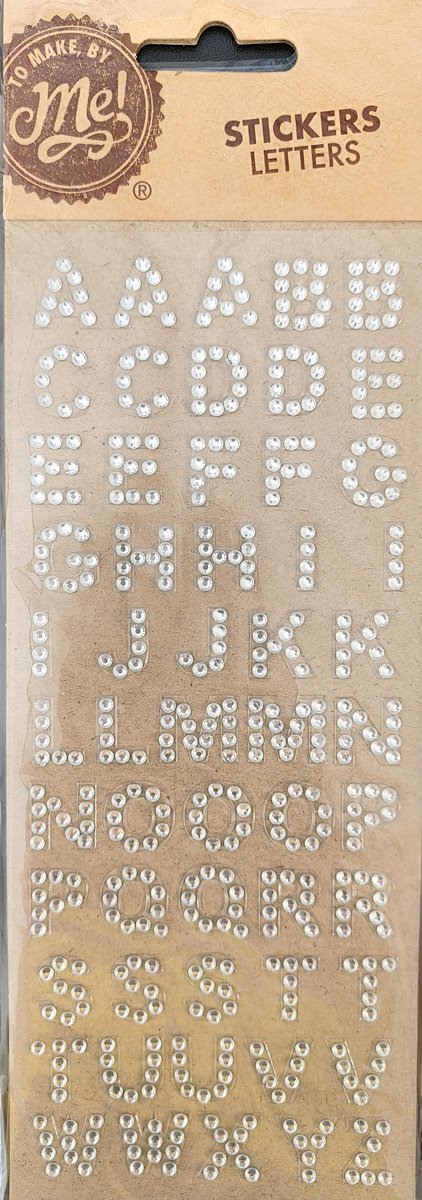 Letterstickers met Diamantjes – Zelfklevend – Voor Kaarten, Scrapbooking & Decoratie | Diamond Letter Stickers – Self Adhesive – For Crafts & DIY