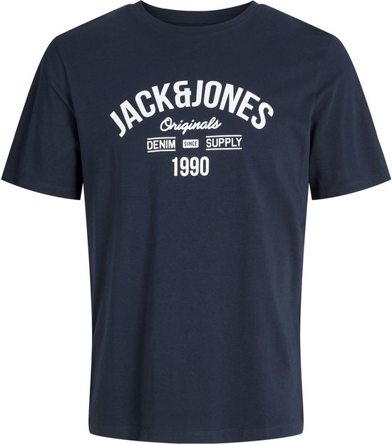 Donkerblauw Jack & Jones T-shirt met witte opdruk 'JACK & JONES ORIGINALS'