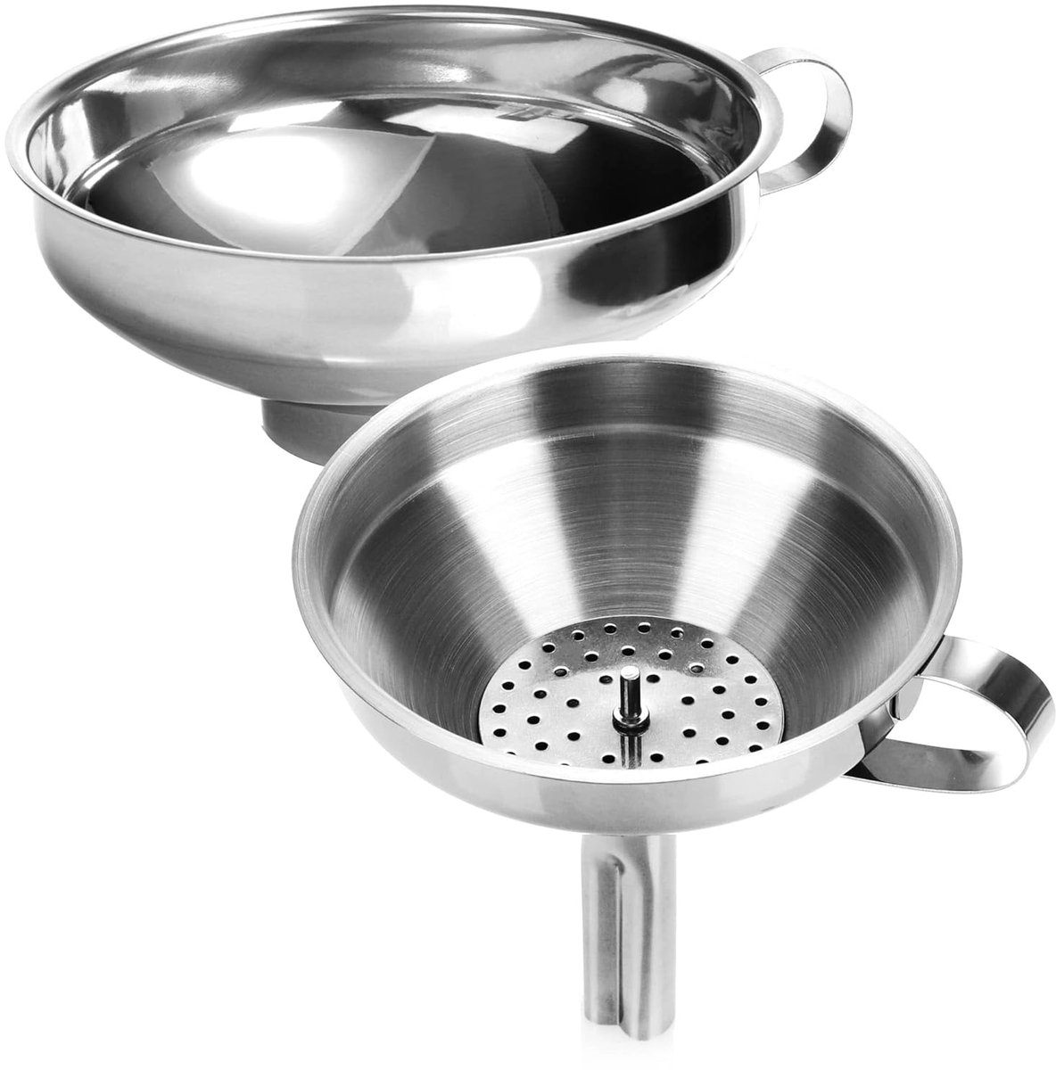 Roestvrijstalen Trechters - Keukenaccessoire - 2 Stuks - Zilver - RVS 304