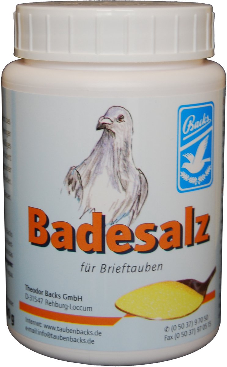 Backs Badesalz 600g - badzout voor postduiven